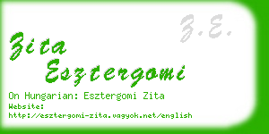 zita esztergomi business card